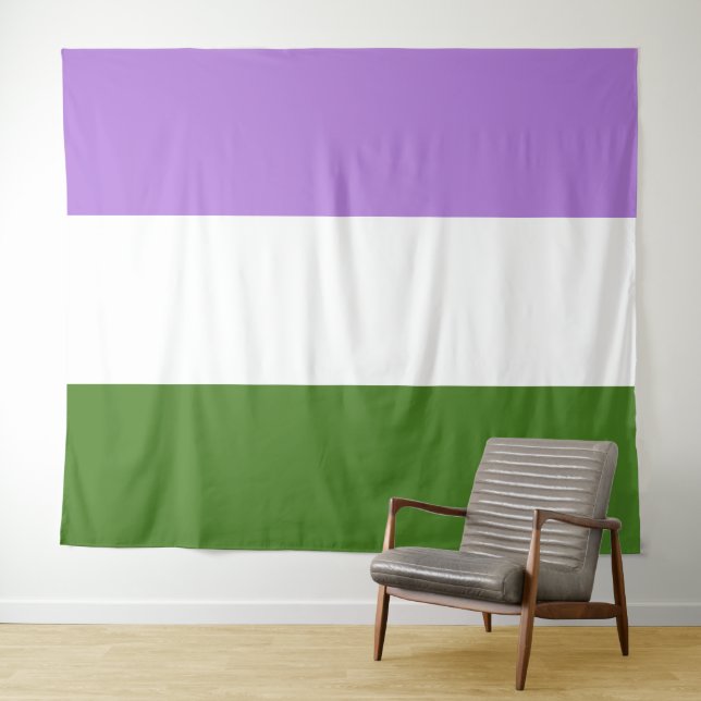 Genderqueer Flag Extra Large LGBT Tapestry (In Situ (Horizontal))