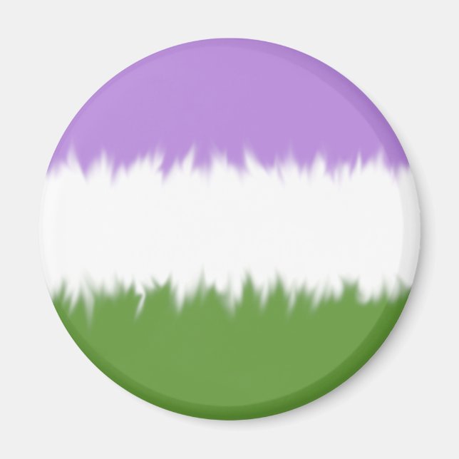Genderqueer Flag Magnet (Front)
