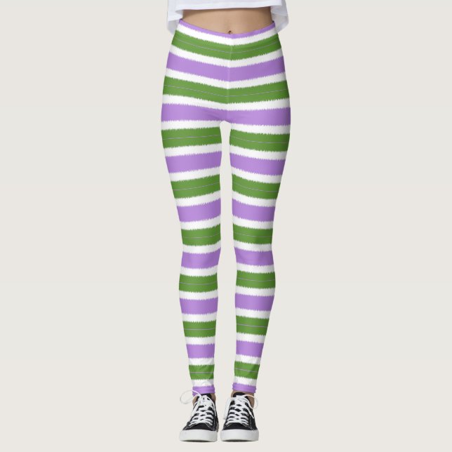 Genderqueer Flag Narrow Stripe Leggings (Front)