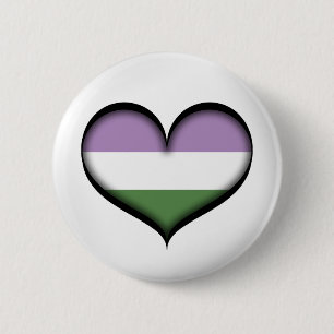 Genderqueer Heart 2 Inch Round Button