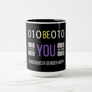 Genderqueer non binaire Happy Coffee Mug
