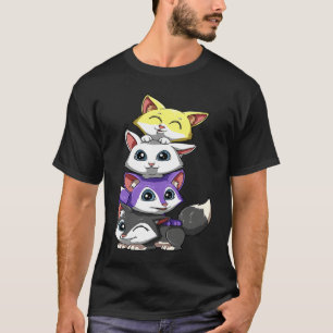 Genderqueer Nonbinary Pride LGBTQ Foxes T-Shirt