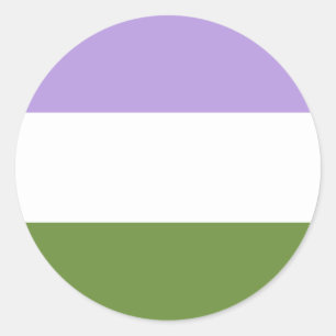 Genderqueer Pride Circle Sticker