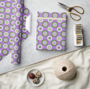 Genderqueer pride colors / purple flower wrapping paper