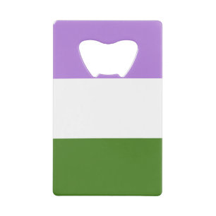 Genderqueer Pride Credit Card Bottle Opener