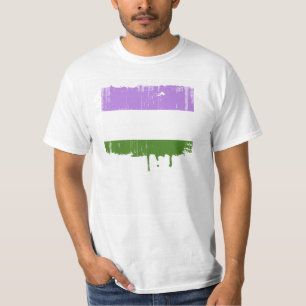 GENDERQUEER PRIDE DISTRESSED DESIGN T-Shirt