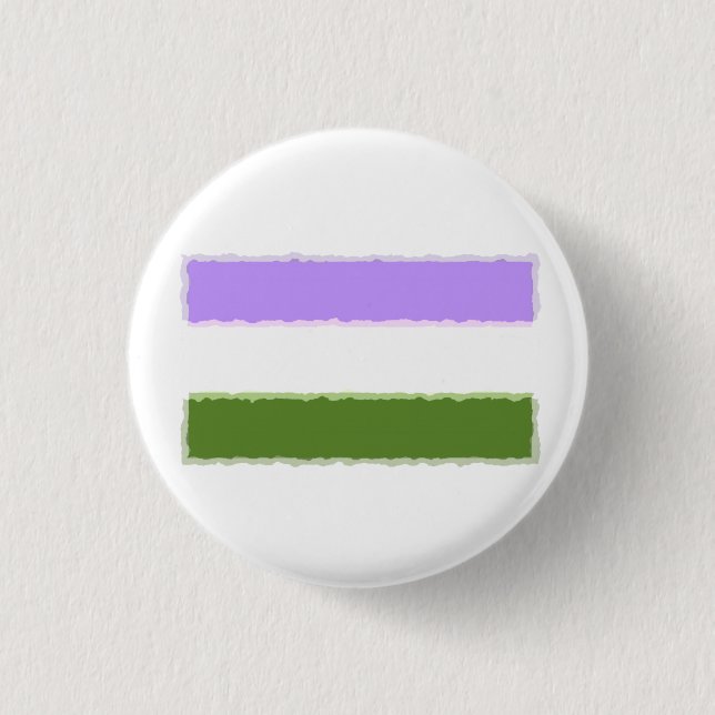 Genderqueer Pride Flag 1 Inch Round Button (Front)