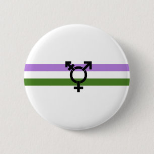 Genderqueer Pride Flag 2 Inch Round Button