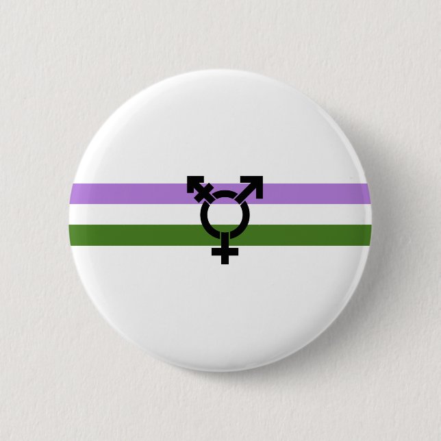Genderqueer Pride Flag 2 Inch Round Button (Front)