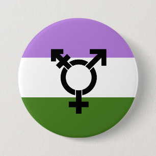 Genderqueer Pride Flag 3 Inch Round Button