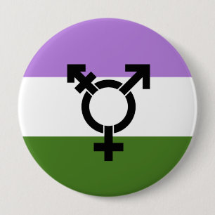 Genderqueer Pride Flag 4 Inch Round Button