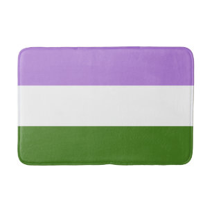 Genderqueer Pride Flag Bath Mat