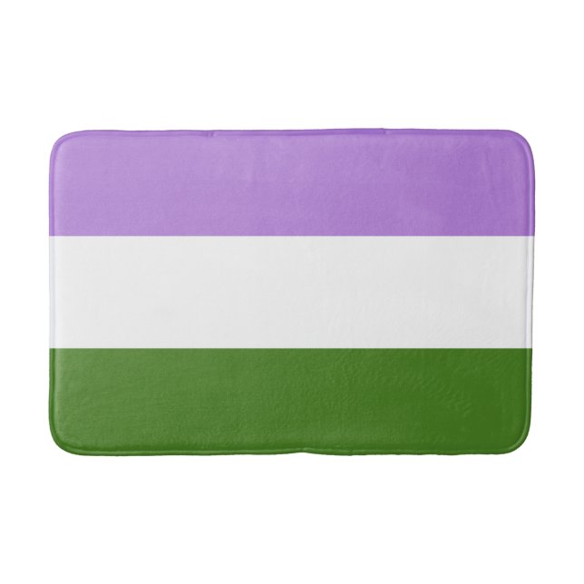Genderqueer Pride Flag Bath Mat (Front)