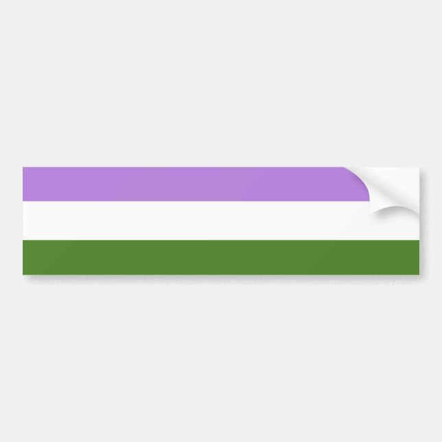 Genderqueer Pride Flag Bumper Sticker (Front)