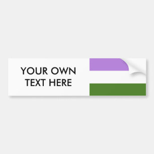 Genderqueer Pride Flag Bumper Sticker