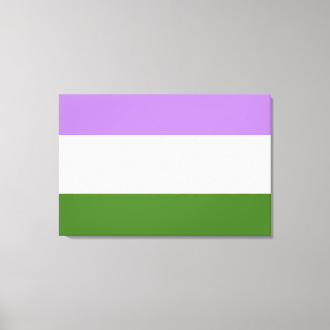 Genderqueer Pride Flag Canvas Print (Front)
