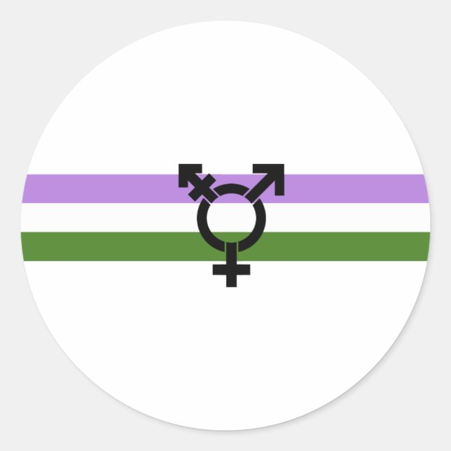 Genderqueer Pride Flag Classic Round Sticker (Front)