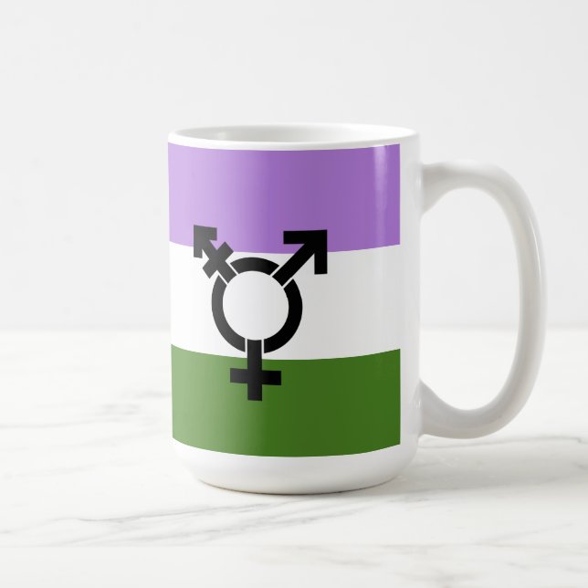 Genderqueer Pride Flag Coffee Mug (Right)