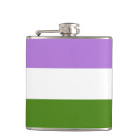 Genderqueer Pride flag Flask