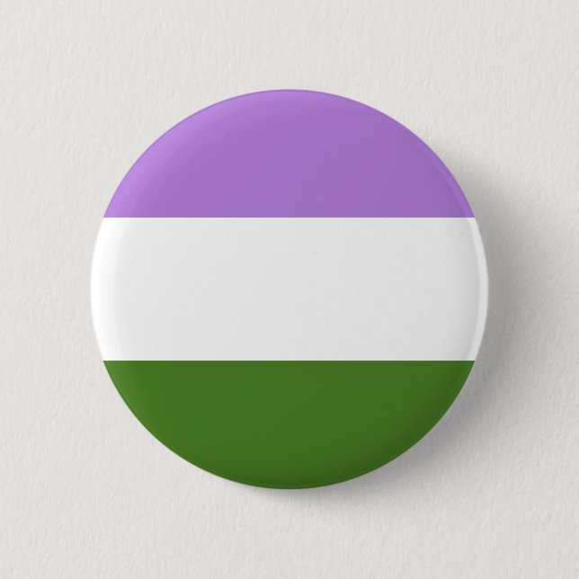 Genderqueer Pride Flag LGBT Pride 2 Inch Round Button (Front)