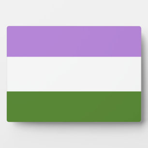 Genderqueer Pride Flag Plaque
