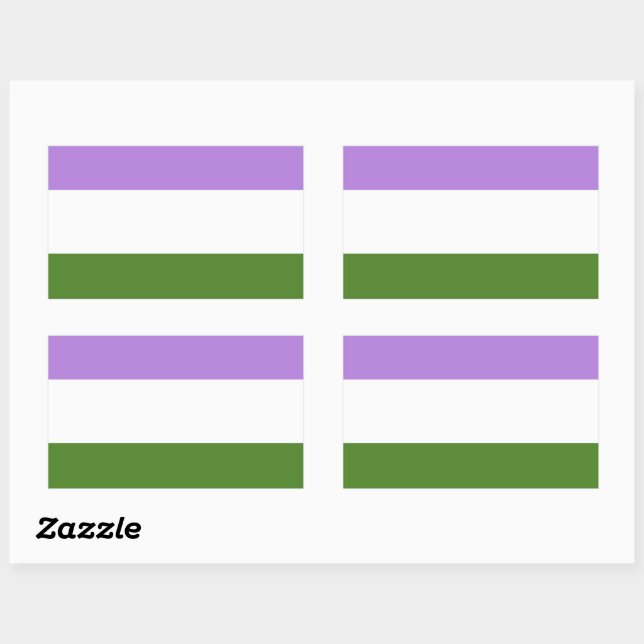 Genderqueer Pride Flag Sticker (Sheet)
