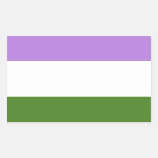 Genderqueer Pride Flag Sticker (Front)