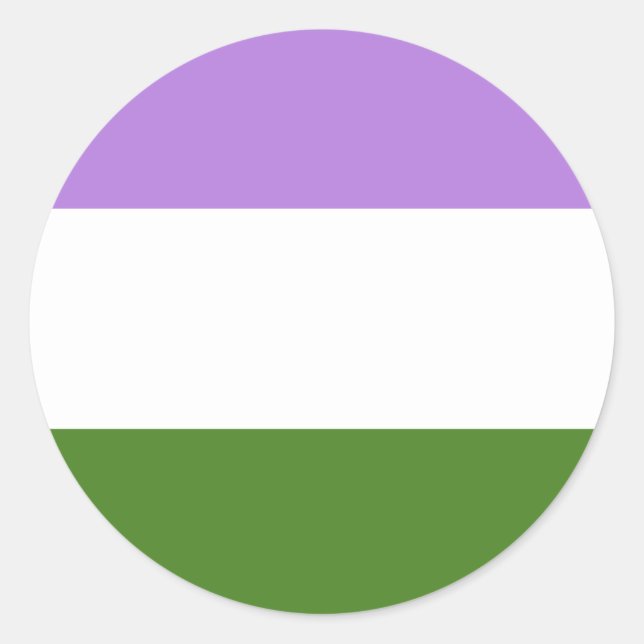 Genderqueer Pride Flag Stickers (Front)