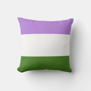 Genderqueer Pride Flag Throw Pillow