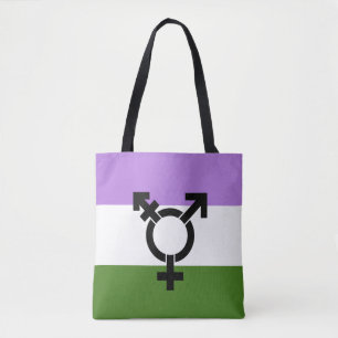 Genderqueer Pride Flag Tote Bag