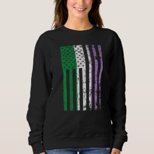 Genderqueer Pride Flag Usa American Genderqueer Fl Sweatshirt