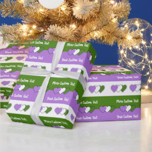 Genderqueer pride flag with text wrapping paper