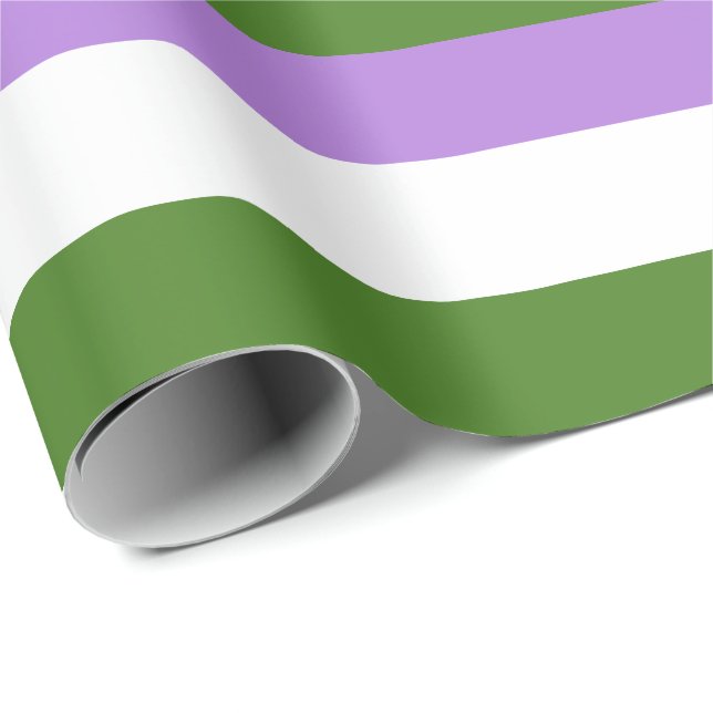Genderqueer Pride Flag Wrapping Paper (Roll Corner)