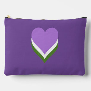 Genderqueer pride hearts  accessory pouch