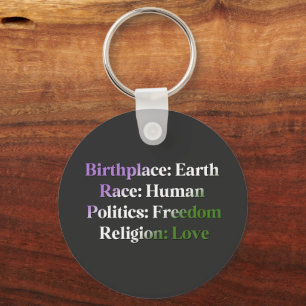 Genderqueer Pride - Keychain
