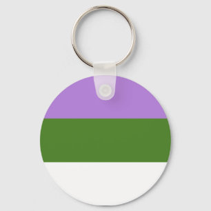 Genderqueer Pride Keychain