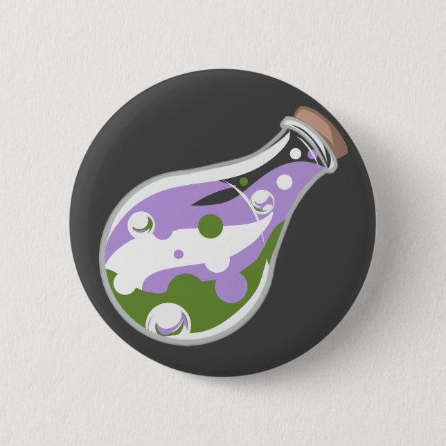 Genderqueer Pride Potion Button (Front)