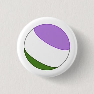 Genderqueer Pride Sphere 1 Inch Round Button