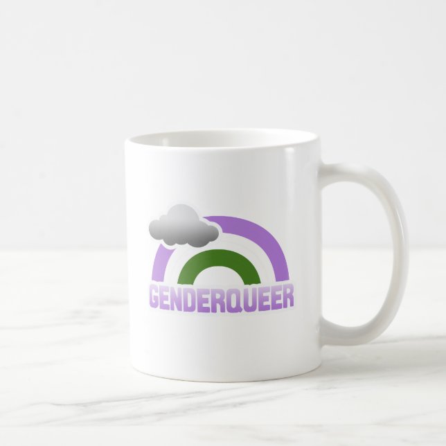 GENDERQUEER RAINBOW COFFEE MUG (Right)