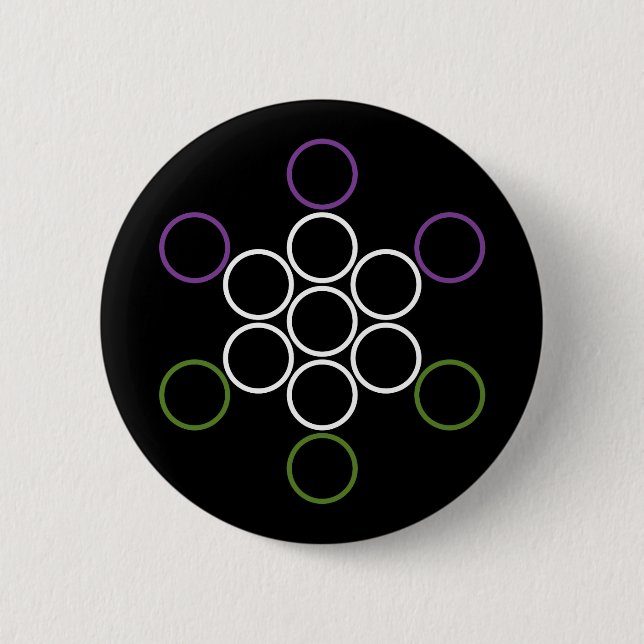 genderQueer sacred circles 2 Inch Round Button (Front)