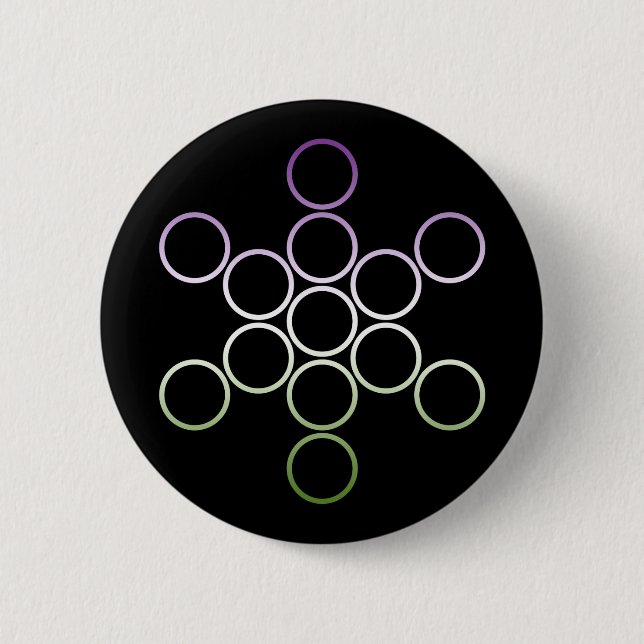 genderQueer sacred circles 2 Inch Round Button (Front)