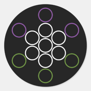 genderQueer sacred circles Classic Round Sticker