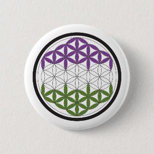 genderQueer sacred geometry 2 Inch Round Button