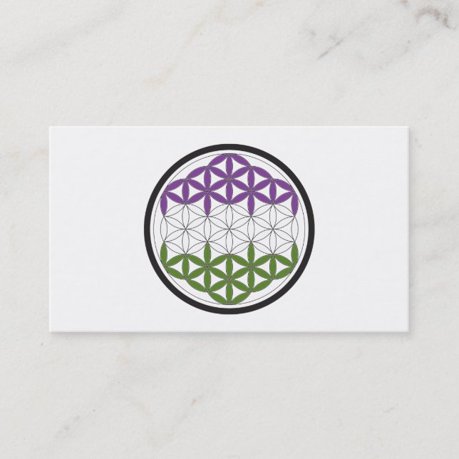 genderQueer sacred geometry Business Card (Front)