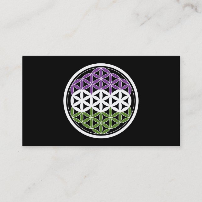 genderQueer sacred geometry Business Card (Front)