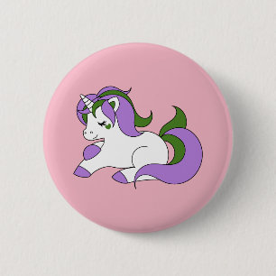 Genderqueer unicorn 2 inch round button