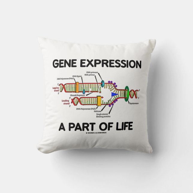 Gene Expression A Part Of Life (DNA Replication) Throw Pillow (Front)