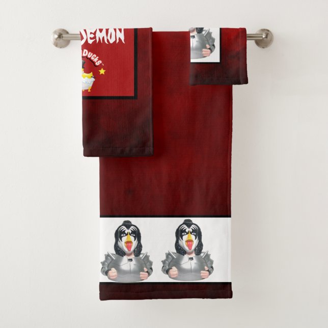 Gene Simmons - KISS Rubber Duck Bath Towel Set (Insitu)