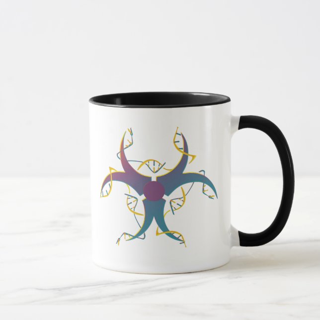Gene Splicing Bio Hazard Symbol Mug (Right)