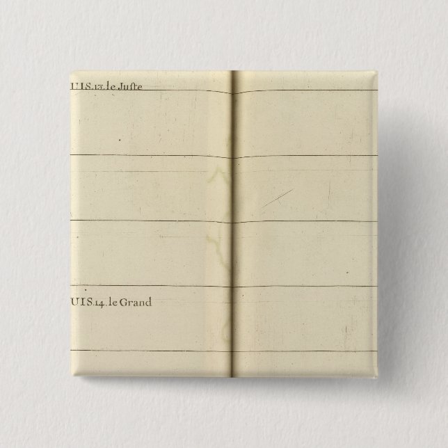 Genealogical Table, France 2 Inch Square Button (Front)